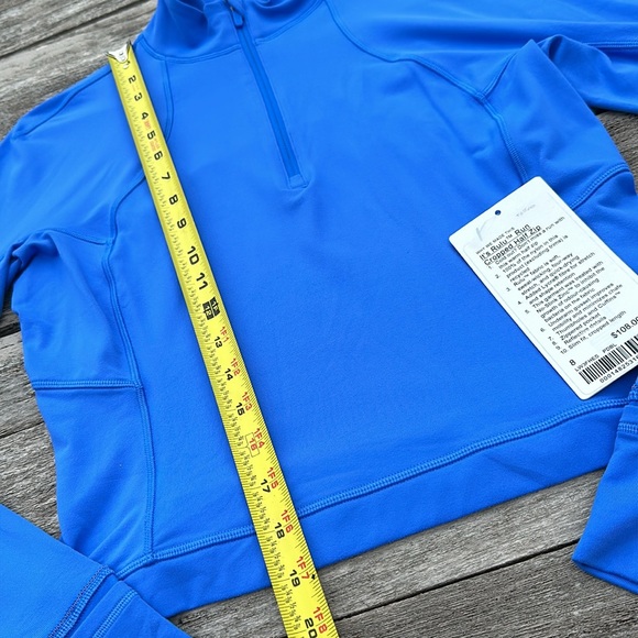 Lululemon Its Rulu Run Cropped Half Zip
Pipe Dream Blue size 8 NWT - Picture 4 of 8